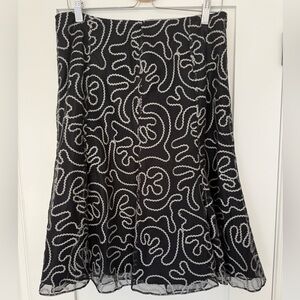 100% Silk Embroidered Skirt Size 12